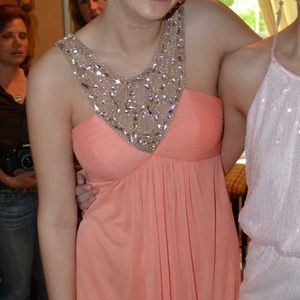 Cache Peach Prom Dress/Gown